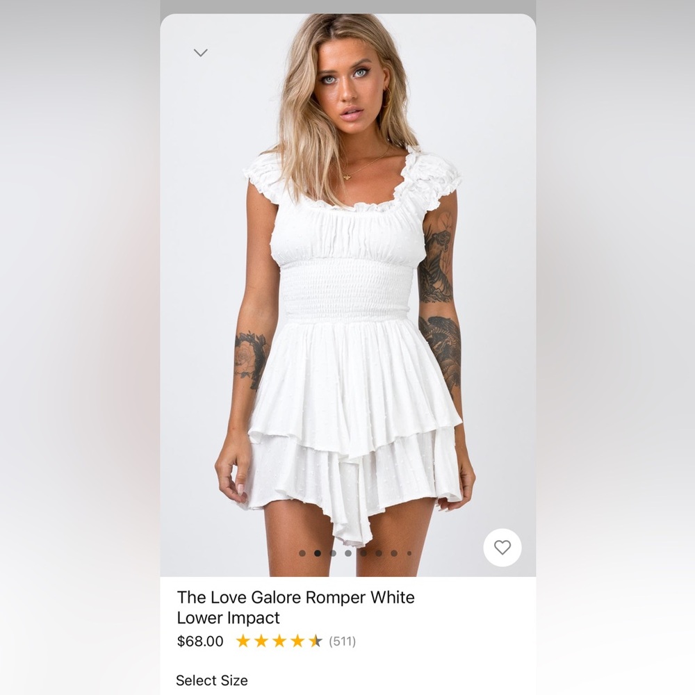 PRINCESS POLLY LOVE GALORE ROMPER US 2